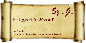 Szigyártó József névjegykártya