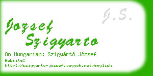 jozsef szigyarto business card